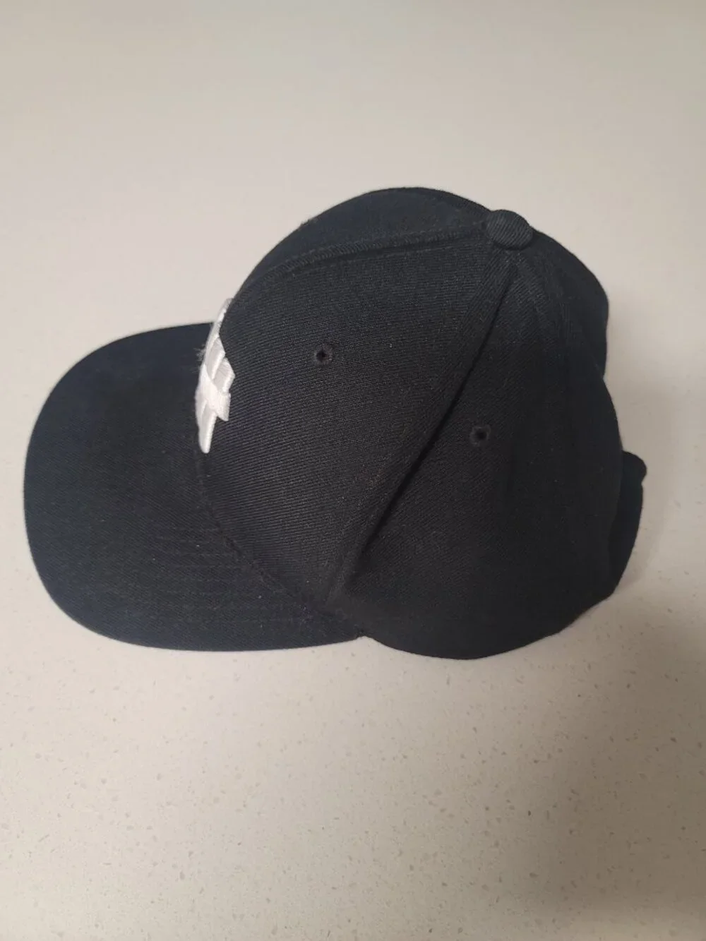 Undefeated Black White Embroidered Logo Snapback OSFA
